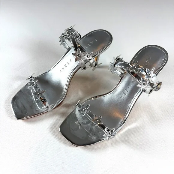 Katy Perry Analia Flower Square Toe Dress Sandals Size 8.5 - Picture 8 of 12